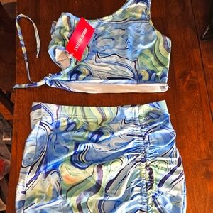 SHEIN Blue and Green Artistic Set